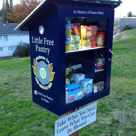 Little free pantry - Sep 17, 2020 · 2826 Garfield. 2222 Y Street. 5750 South 40th Street. 380 South 44th Street. 4115 Lenox Avenue. To learn more about Little Free Pantries, visit their site. The Little Free Pantries movement is a neighbor helping neighbor, citizen helping citizen, human helping human movement. Many people have food insecurity whic…. 
